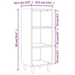 vidaXL Buffet Noir 34 5x32 5x90 cm Bois d'ingénierie