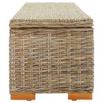 vidaXL Boîte de rangement 110 cm Rotin kubu naturel et acajou solide