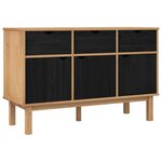 vidaXL Buffet OTTA Marron et noir 114 x 43 x 73 5 cm