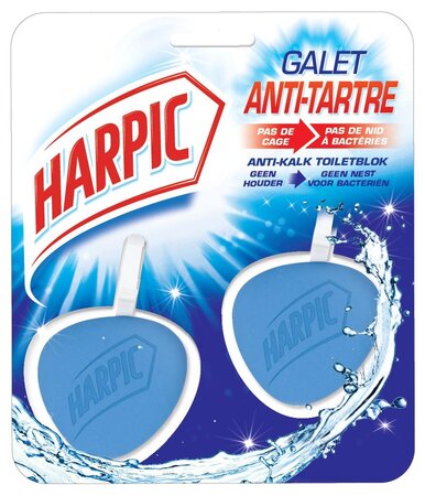 Bloc WC Galet Hygiène Anti-tartre - 2 Blocs HARPIC