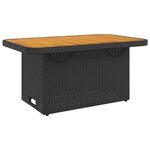 vidaXL Salon de jardin 5 Pièces avec coussins Noir Résine tressée