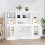 vidaXL Buffets 3 Pièces blanc bois d'ingénierie