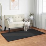 vidaXL Tapis en Fourrure Synthétique de Lapin Olite Noir 60 x 110 cm