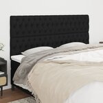 vidaXL Têtes de lit 4 Pièces Noir 90x7x78/88 cm Tissu