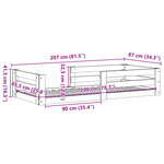 vidaXL Cadre de lit sans matelas 80x200 cm bois massif de pin
