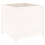 vidaXL Jardinière blanc 82 5x82 5x78 cm bois massif de pin