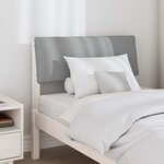vidaXL Tête de lit capitonnée Gris clair 80 cm Pin massif