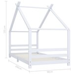 vidaXL Cadre de lit d'enfant Blanc Bois de pin massif 90x200 cm