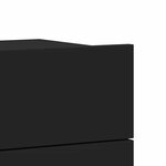vidaXL Table de chevet Noir 40x30x30 cm Bois d'ingénierie