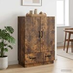 vidaXL Buffet Chêne fumé 66 x 34 5 x 92 cm Bois d'ingénierie