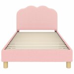 vidaXL Cadre de lit pour enfants avec tête de lit Rose 90 x 190 cm