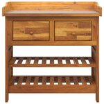 vidaXL Armoire de jardin Marron 78 x 36.5 x 78cm Bois d'acacia massif