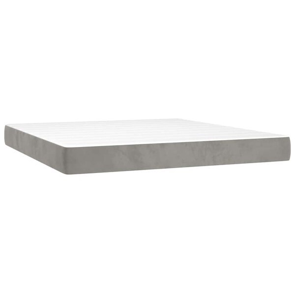 vidaXL Matelas de lit à ressorts ensachés fermeté moyenne gris clair 160x220x20 cm
