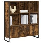 vidaXL Bibliothèque 2 Pièces Chêne Fumé 99 5 x 30 x 108 5 cm