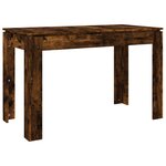 vidaXL Table à dîner chêne fumé 120x60x76 cm bois d'ingénierie