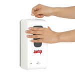 Distributeur automatique en spray de savon et désinfectant - 1 l - jantex -  - abs1 120x110x262mm