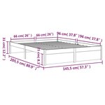 vidaXL Cadre de lit sans matelas bois massif 140x200 cm