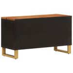 vidaXL Meuble TV marron et noir 80x31 5x46 cm bois massif de manguier