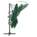 vidaXL Parasol déporté avec mât en aluminium 400x300 cm vert