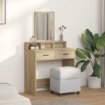 vidaXL Coiffeuse Chêne Sonoma 79 x 41 x 140 cm Bois d'ingénierie