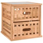 vidaXL Tables de chevet 2 Pièces 34x34x34 cm Bois massif de noyer