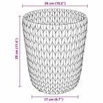 vidaXL Bacs à papier 2 Pièces Naturel 26 x 26 x 29 cm Jacinthe d'eau