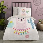 Good morning housse de couette enfant llama 140x200/220 cm multicolore