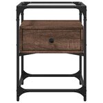 vidaXL Table de chevet chêne marron 40x40x55 cm bois d’ingénierie