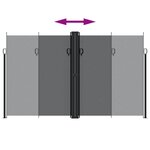 vidaXL Auvent latéral rétractable noir 200x1000 cm