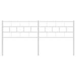 vidaXL Tête de lit métal blanc 193 cm