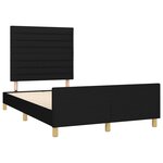 vidaXL Cadre de lit avec tête de lit noir 120x190 cm tissu