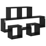 vidaXL Étagère Murale Chêne noir 82 x 15 x 51 cm Bois d'ingénierie
