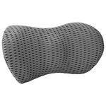 vidaXL Coussin de Dos avec oreiller Gris 47 5 x 23 x 12 cm Maille 4D