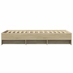 vidaXL Cadre de lit sans matelas chêne sonoma 75x190 cm