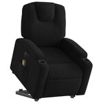 vidaXL Fauteuil inclinable de massage électrique Noir Tissu