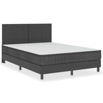 vidaXL Sommier à lattes de lit Gris foncé Tissu 140x200 cm