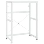 vidaXL Cadre de lavabo de salle de bain Blanc 59x38x83 cm Fer