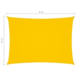vidaXL Voile de parasol Tissu Oxford rectangulaire 2x4 m Jaune