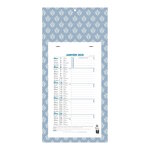 Calendrier Bloc Mensuel Mural 2025 - 16x33cm - Décor aléatoire*