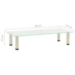 vidaXL Meuble TV Givré 80x35x17 cm Verre trempé