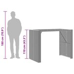 vidaXL Ensemble de bar de jardin 5 Pièces sans coussins gris poly rotin