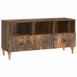 vidaXL Meuble TV Chêne Fumé 102 x 34 5 x 50 cm Bois d’ingénierie