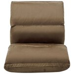 vidaXL Chaise pliable de sol Taupe Microfibre