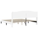vidaXL Cadre de lit avec tête de lit Blanc 180 x 200 cm Simili cuir