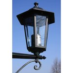 Vidaxl lampadaire de jardin 3 bras 215 cm vert foncé/noir aluminium
