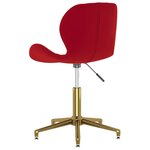 vidaXL Chaise pivotante de salle à manger Rouge bordeaux Velours