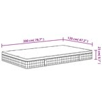 vidaXL Matelas à ressorts bonnell moyen 120x200 cm