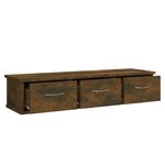 vidaXL Armoire murale Chêne fumé 88x26x18 5 cm Bois d'ingénierie