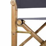 vidaXL Chaise de directeur pliante 2 Pièces Naturel Bambou