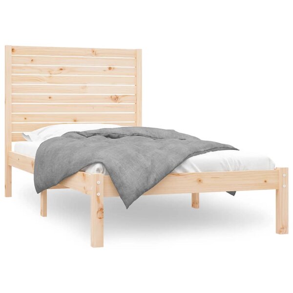 vidaXL Cadre de lit Bois massif 100x200 cm